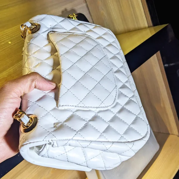 White Crossbody Bag Back Side For Girls
